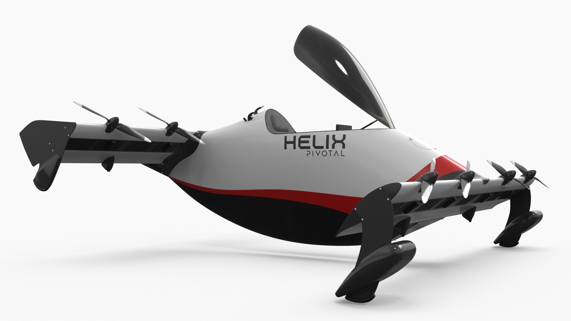 3D Helix Pivotal Electric VTOL Aircraft Rigged model