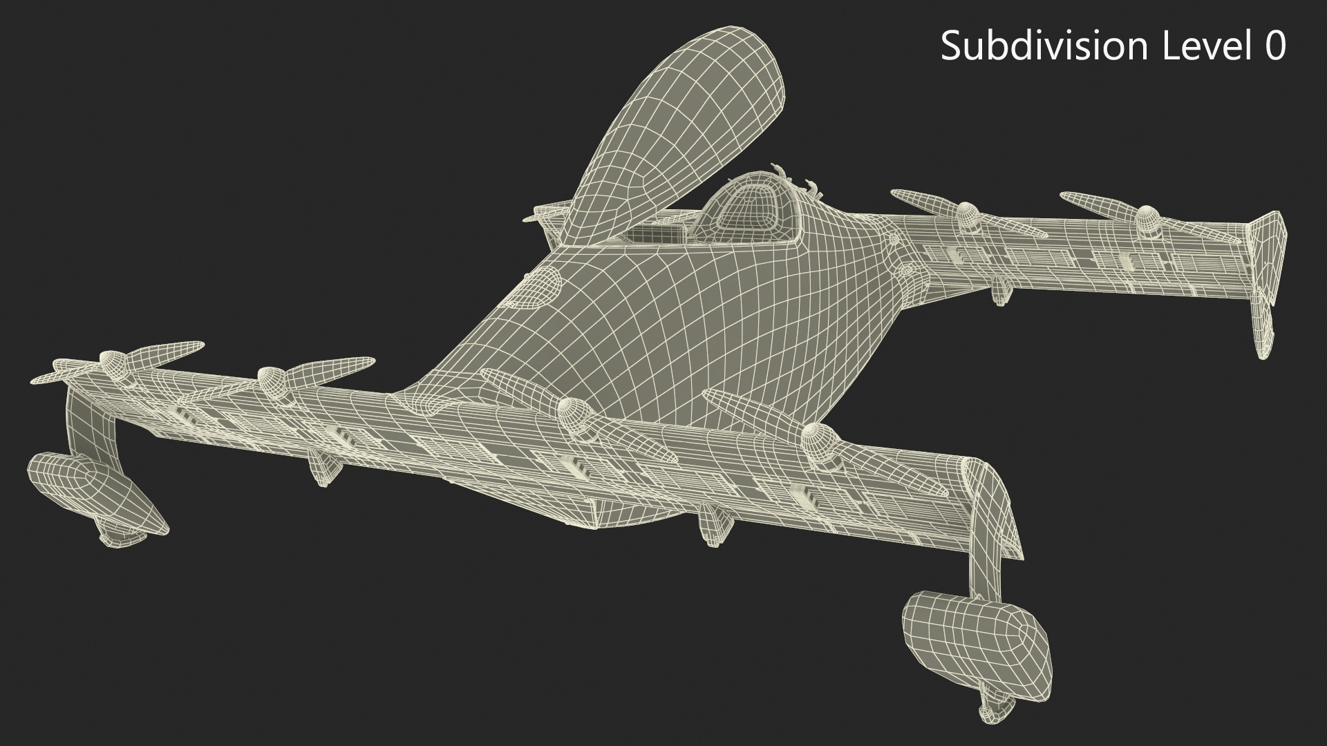 3D Helix Pivotal Electric VTOL Aircraft Rigged model