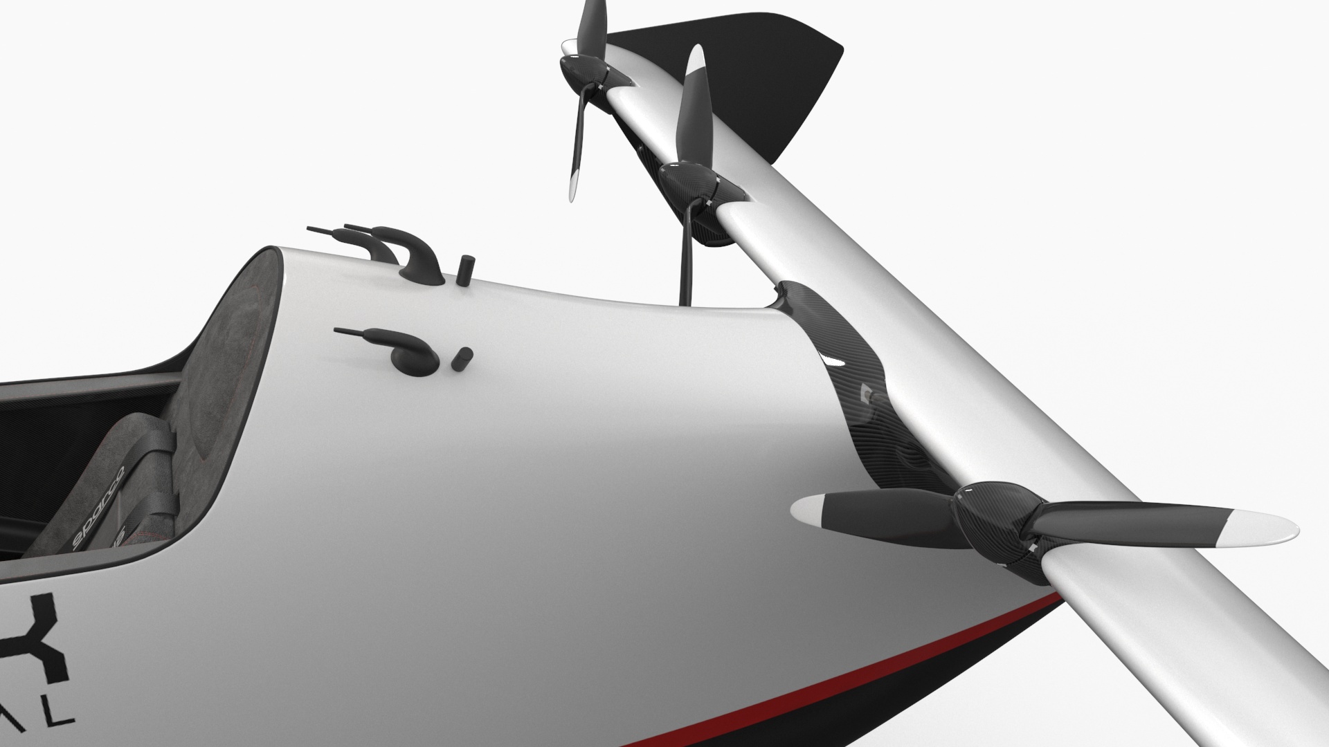 3D Helix Pivotal Electric VTOL Aircraft Rigged model