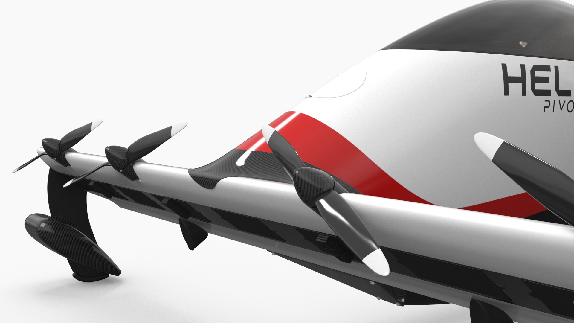 3D Helix Pivotal Electric VTOL Aircraft Rigged model