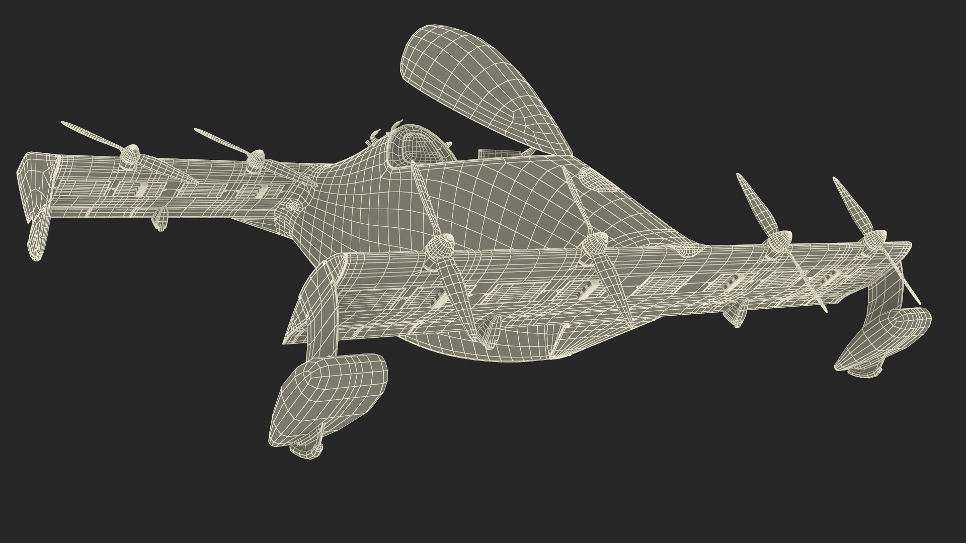 3D Helix Pivotal Electric VTOL Aircraft Rigged model