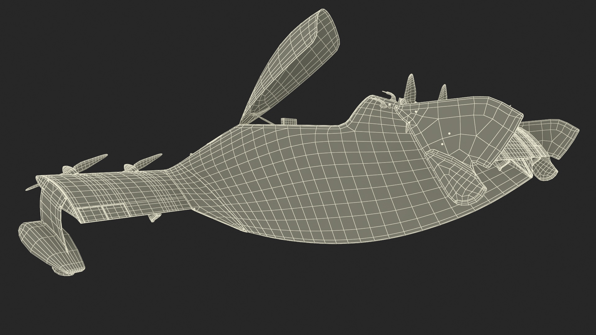 3D Helix Pivotal Electric VTOL Aircraft Rigged model