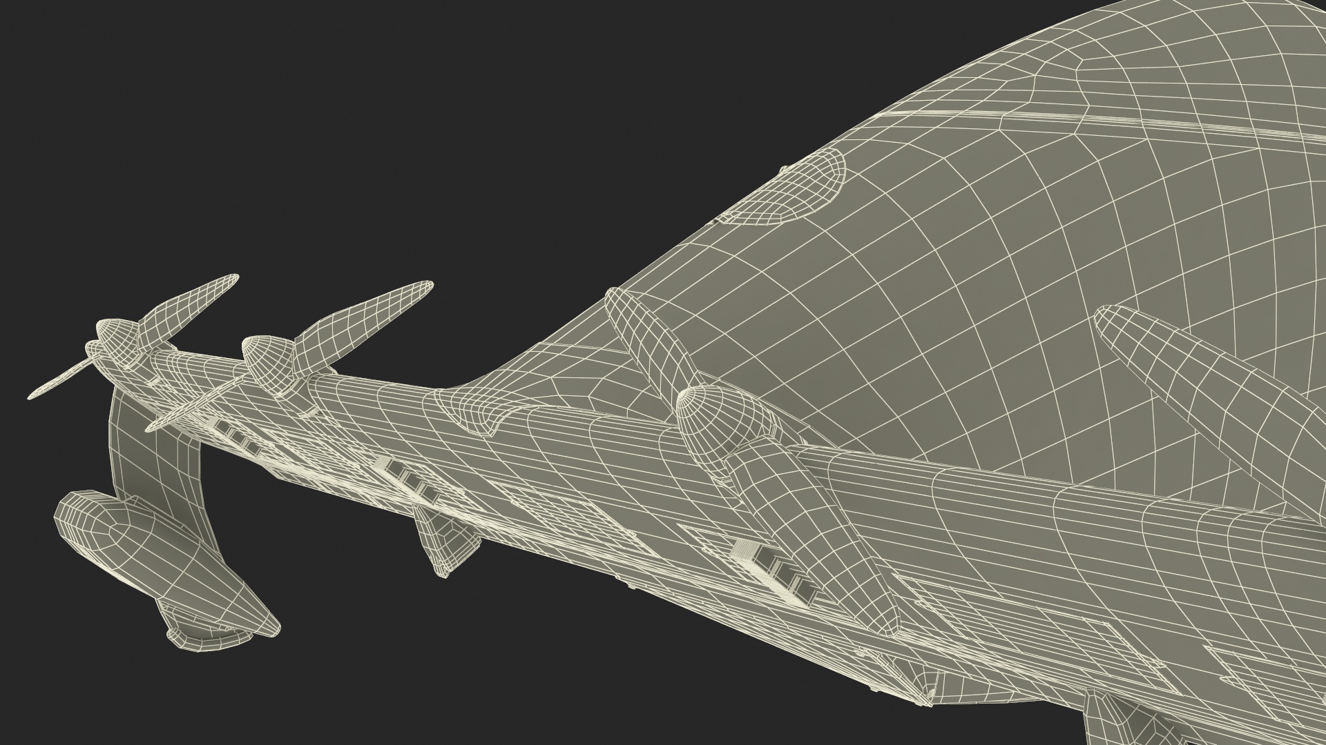 3D Helix Pivotal Electric VTOL Aircraft Rigged model