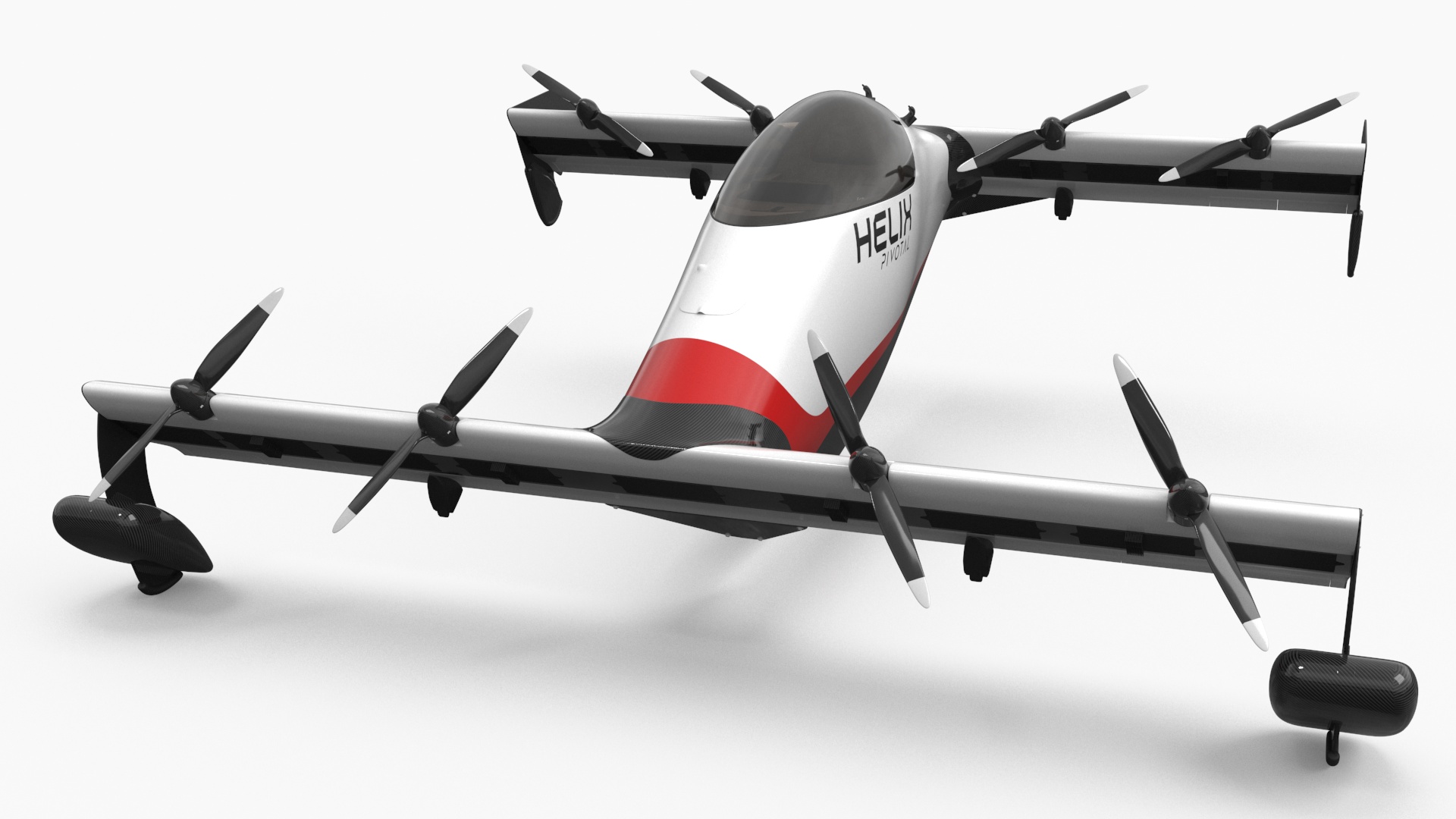 3D Helix Pivotal Electric VTOL Aircraft Rigged model