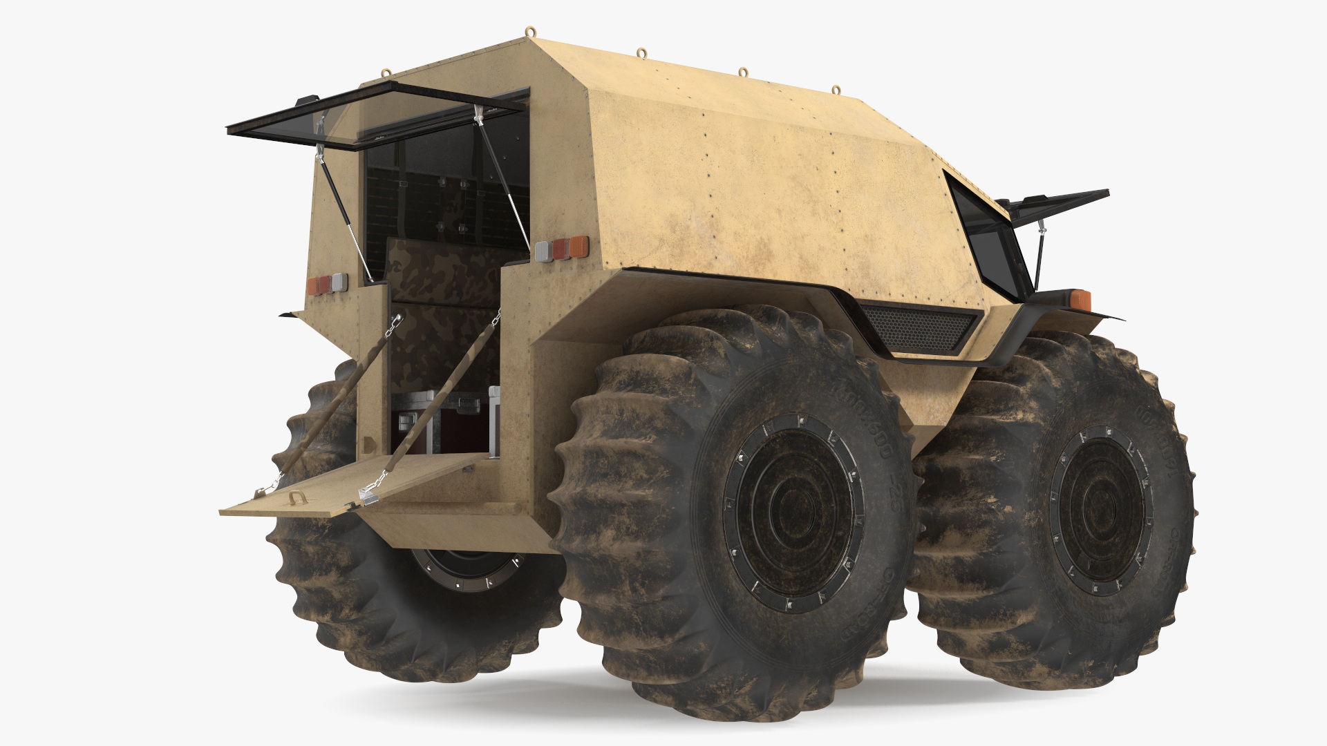 Dirt Off Road Sherp ATV Rigged for Maya 3D model