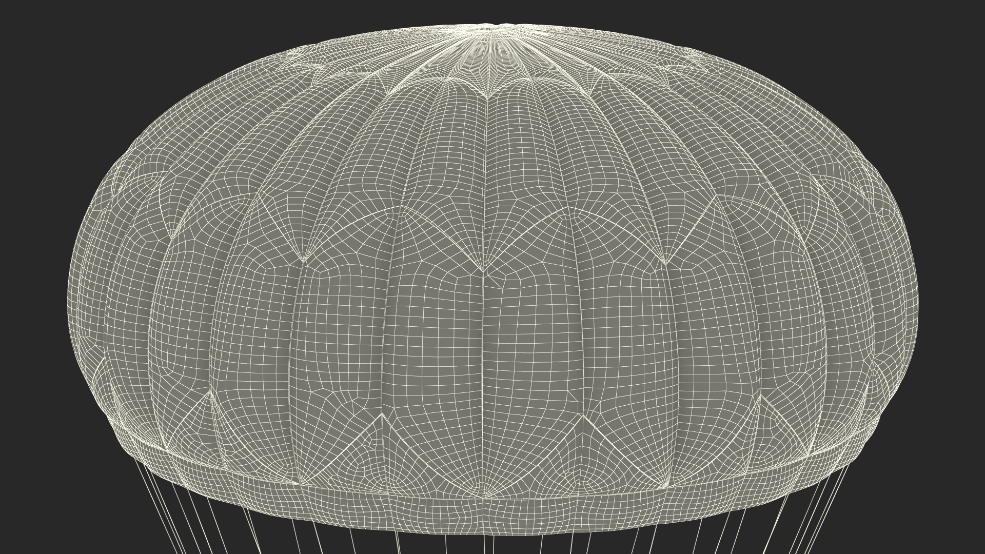 Dome Gray Parachute 3D model