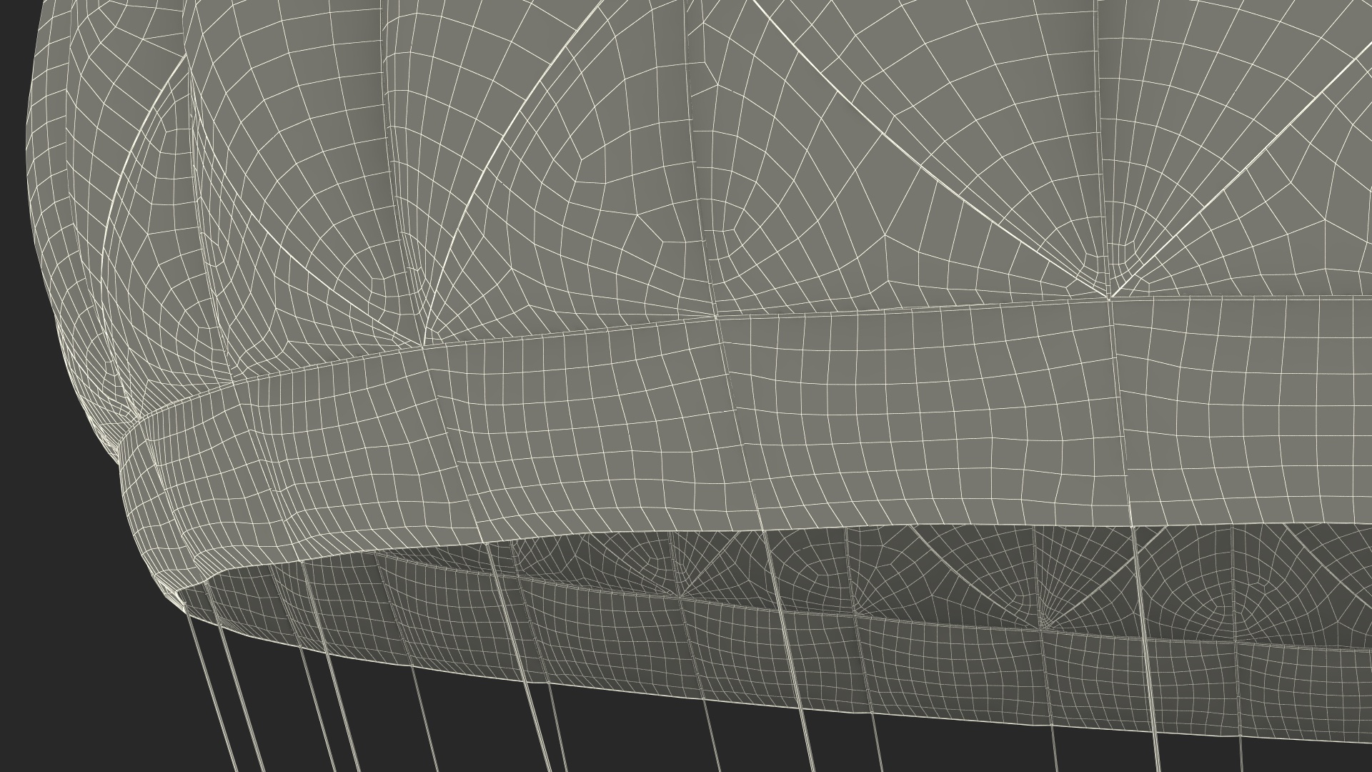 Dome Gray Parachute 3D model
