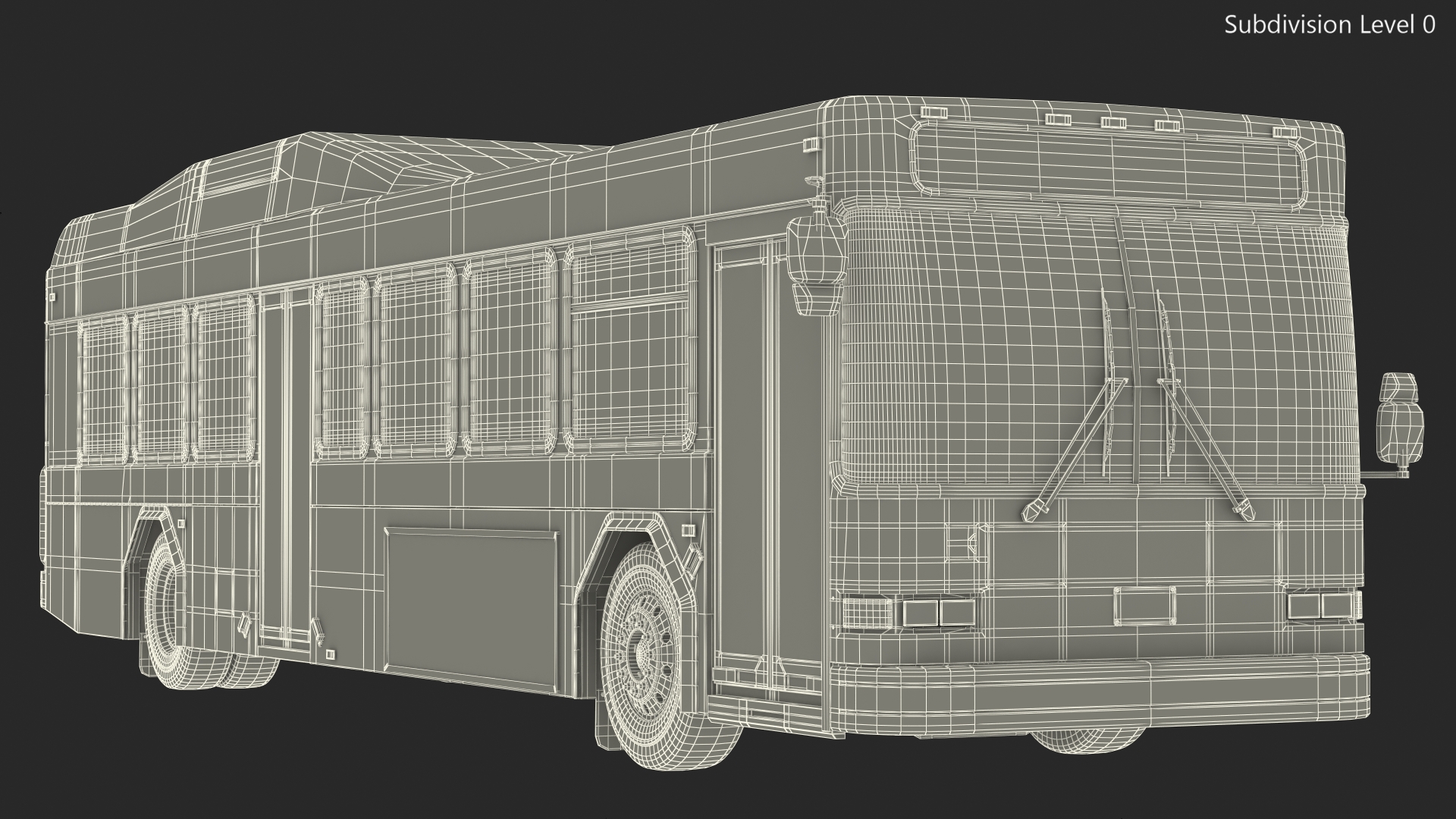 Gillig Low Floor Hybrid Bus Intercity Green Simple Interior 3D model