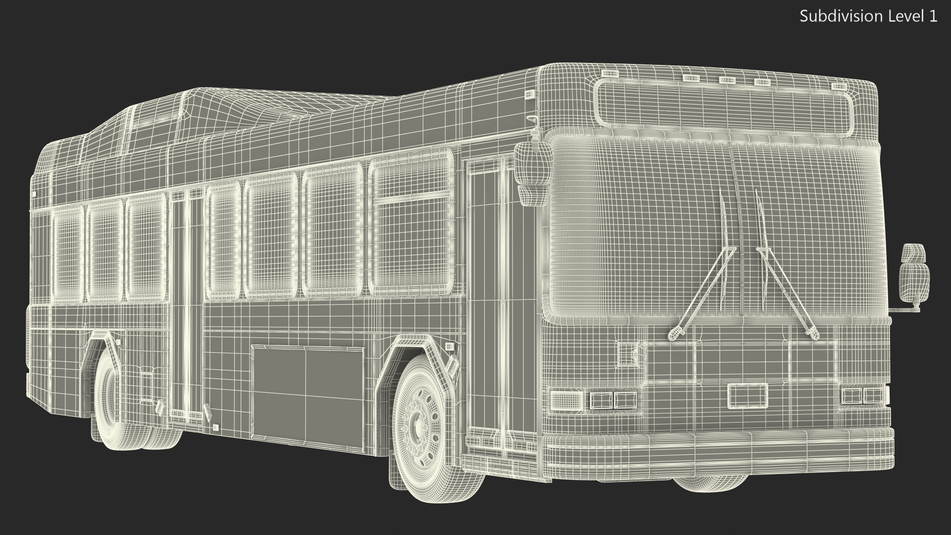 Gillig Low Floor Hybrid Bus Intercity Green Simple Interior 3D model