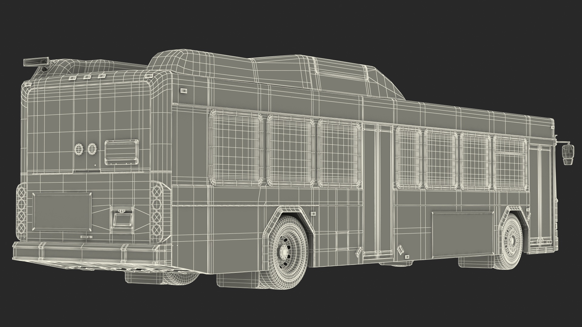 Gillig Low Floor Hybrid Bus Intercity Green Simple Interior 3D model