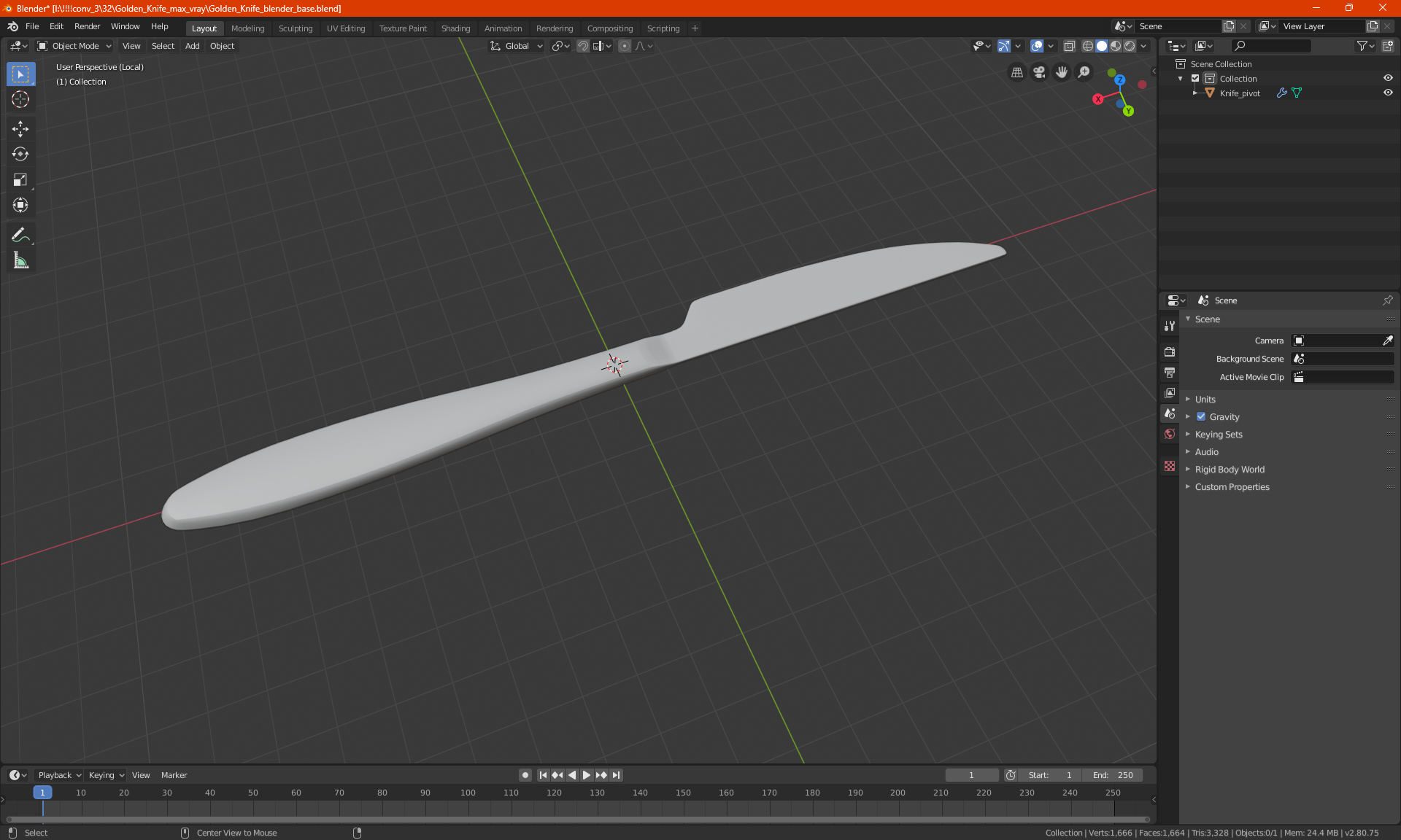 Golden Knife 3D