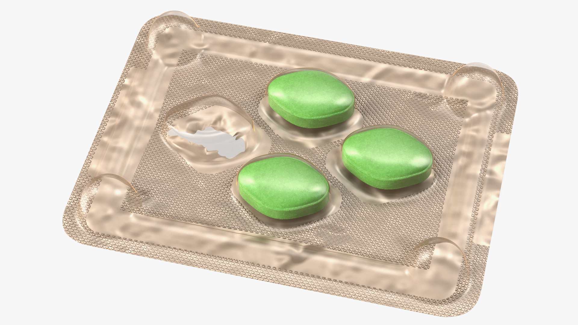 Pill Blister Pack Open 3D