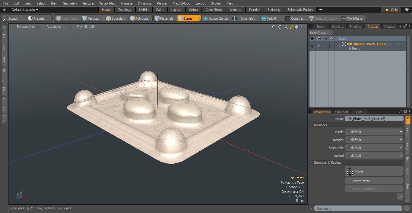 Pill Blister Pack Open 3D