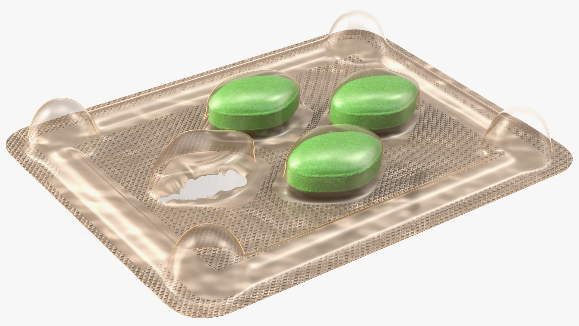 Pill Blister Pack Open 3D