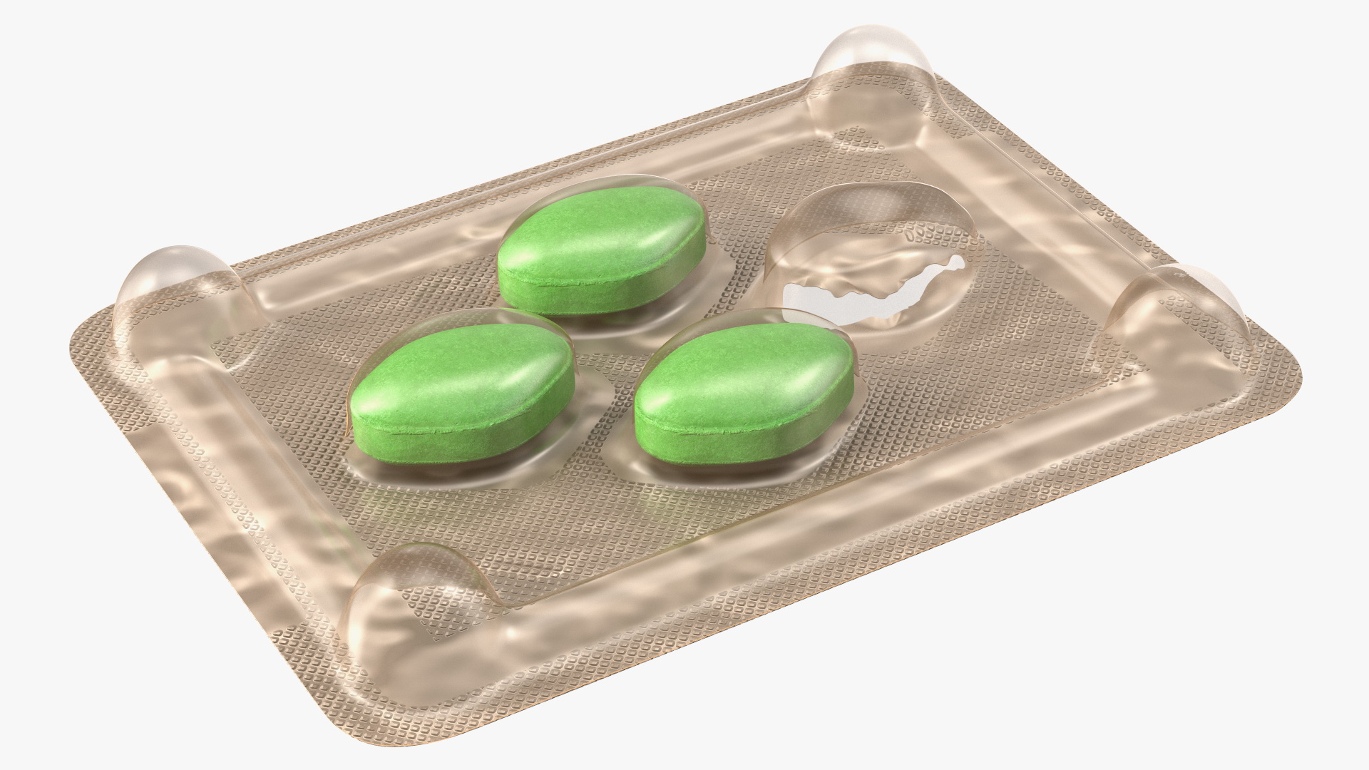 Pill Blister Pack Open 3D