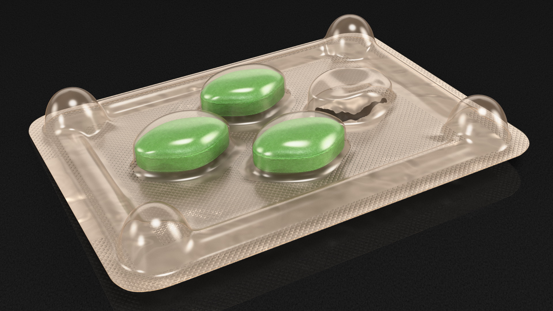 Pill Blister Pack Open 3D