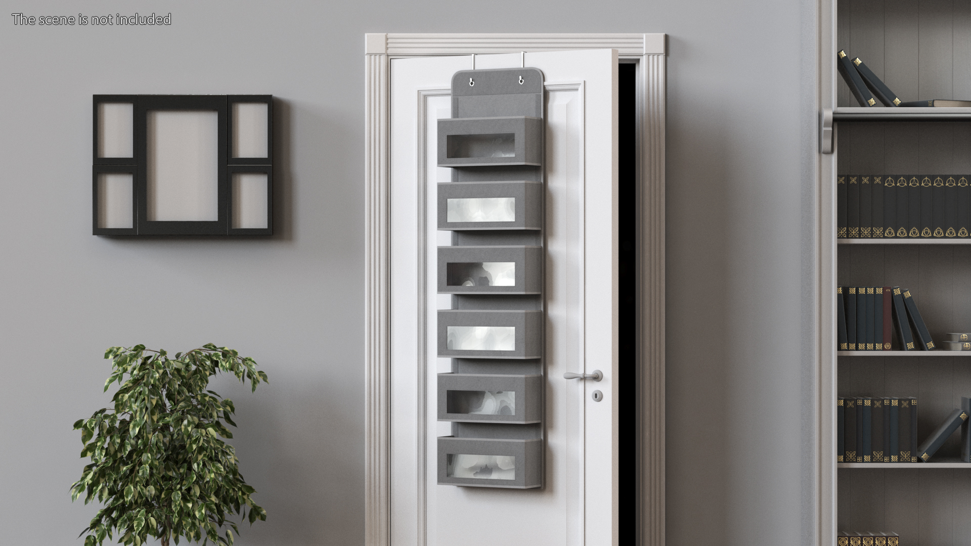 Wall Mount Pocket Organizer Gray 3D