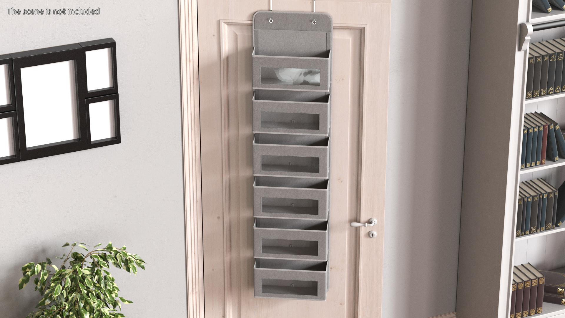 Wall Mount Pocket Organizer Gray 3D
