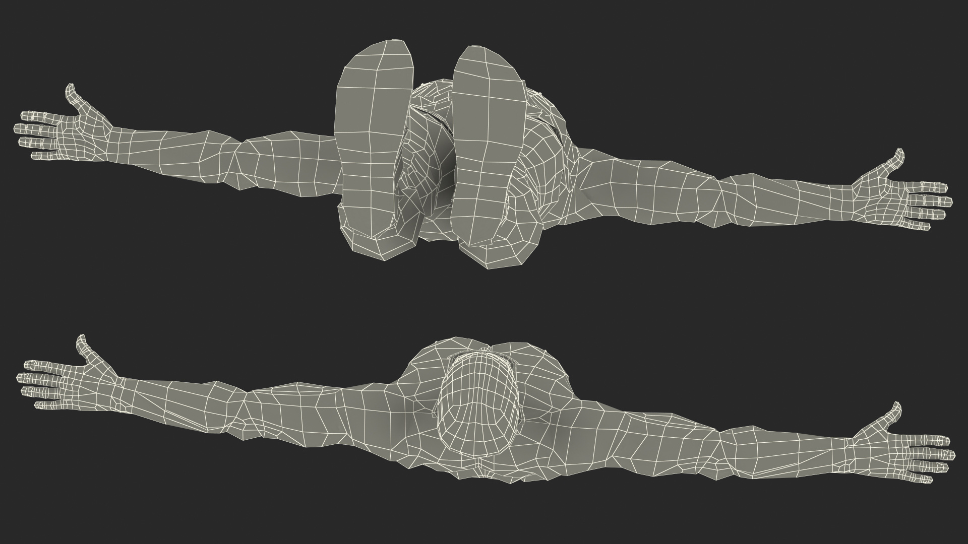 Light Skin Black Man in Swimwear T Pose 3D model