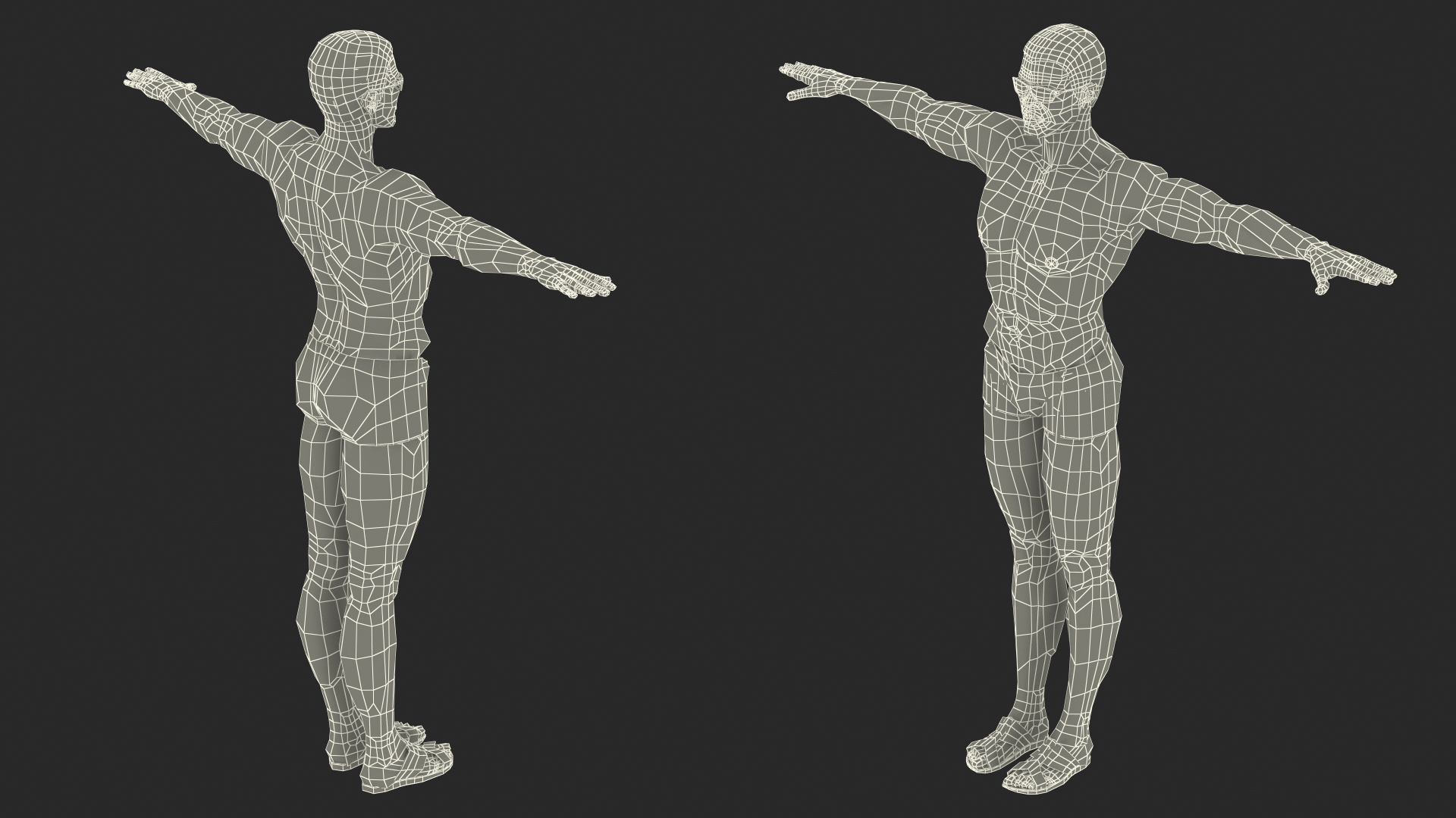 Light Skin Black Man in Swimwear T Pose 3D model