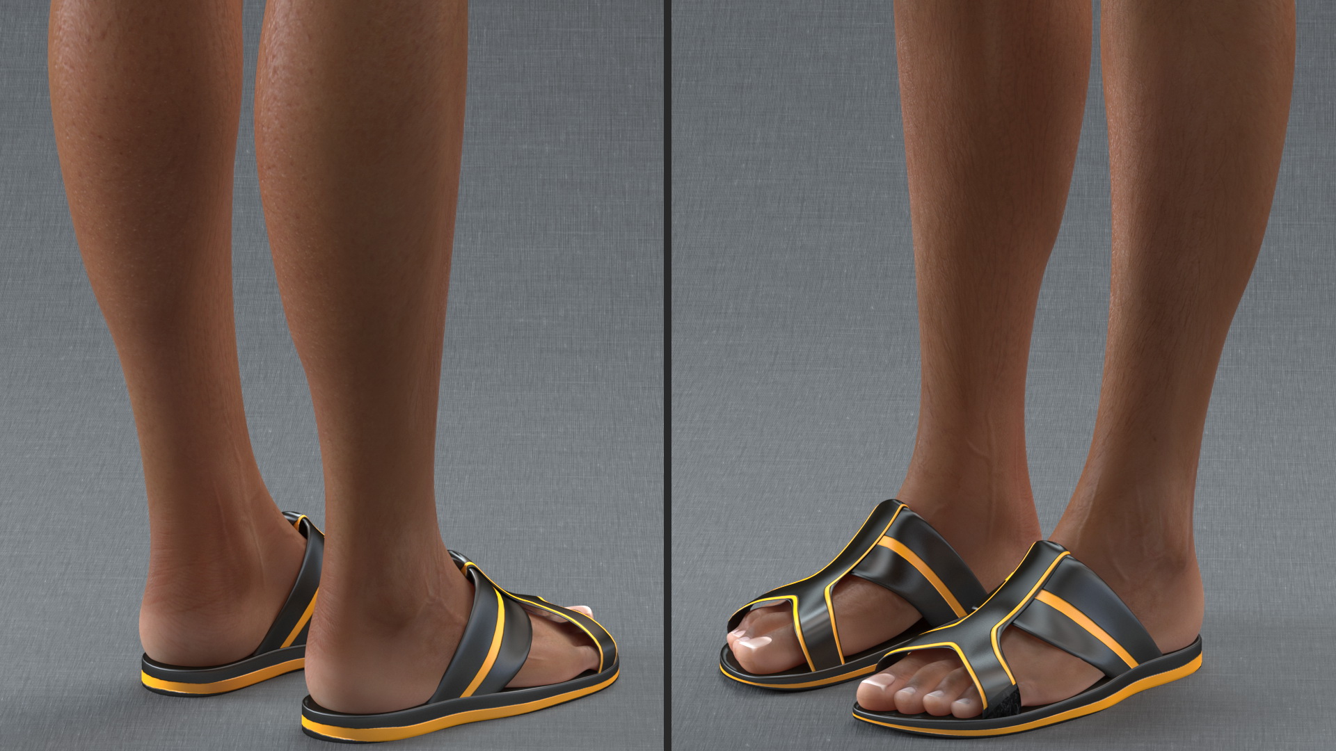 Light Skin Black Man in Swimwear T Pose 3D model