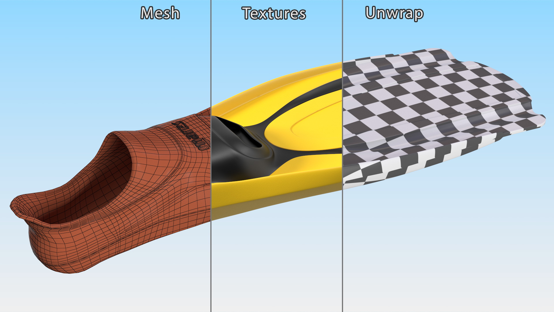 3D model Snorkeling Swim Fins