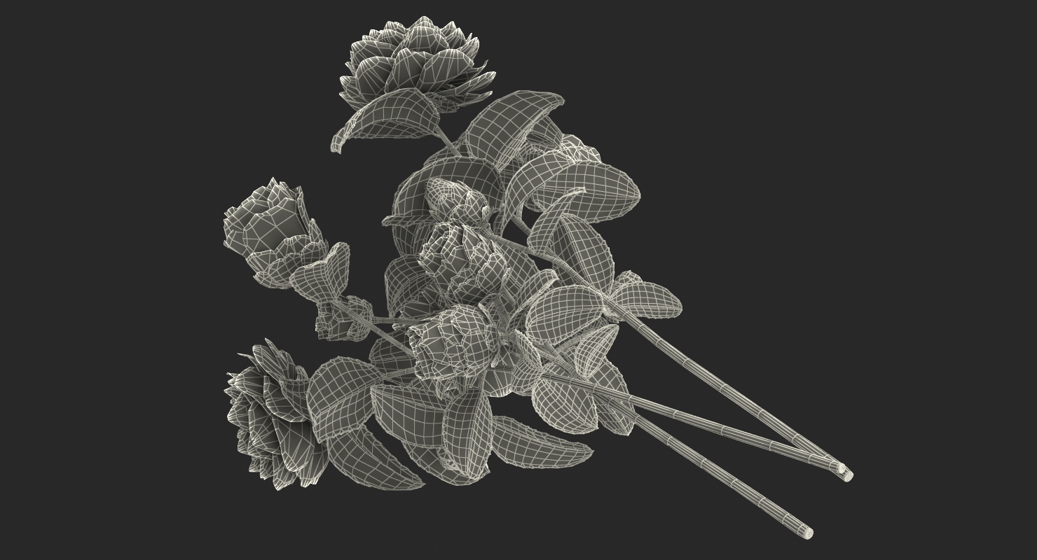 Flower Bouquet in Vase 3D