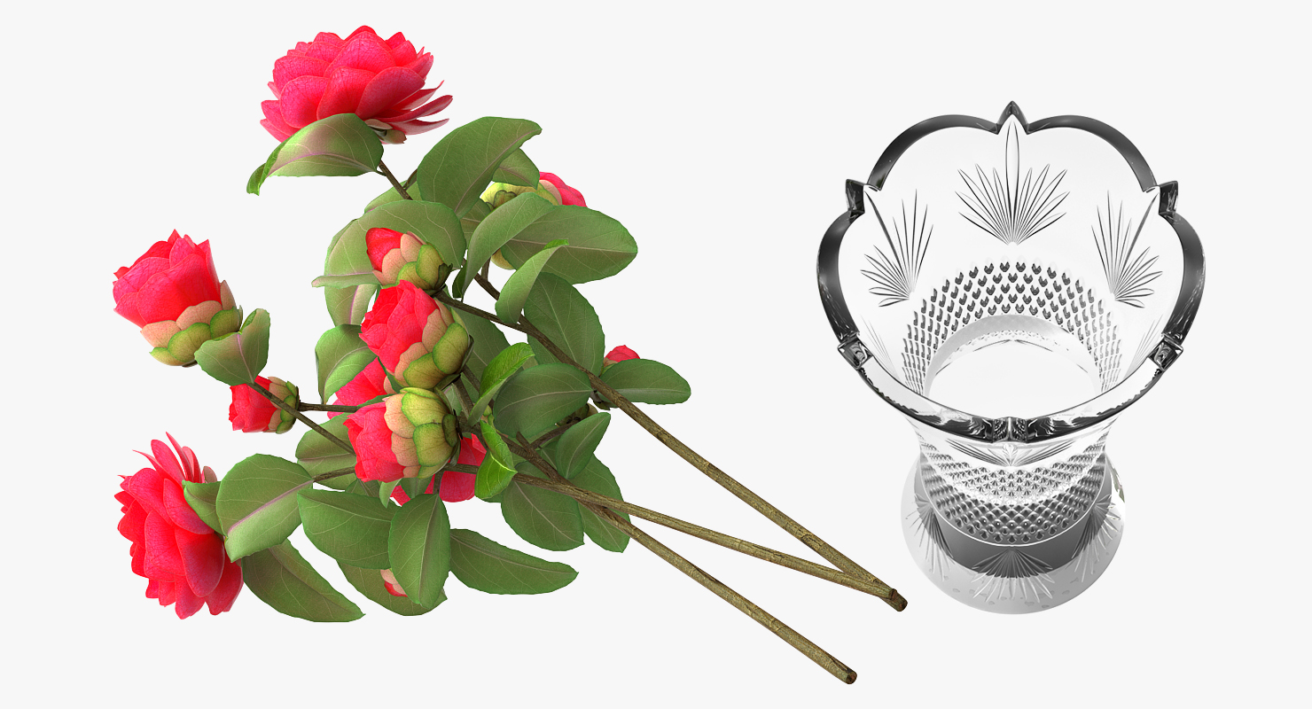 Flower Bouquet in Vase 3D