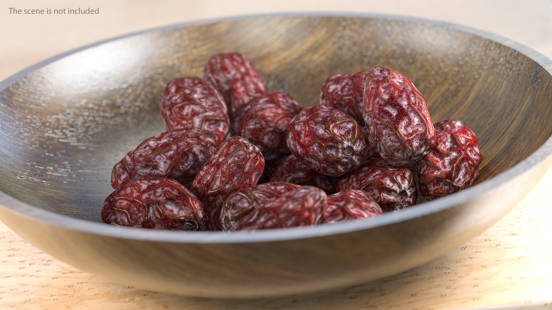 3D model Dried Date Fruit Set