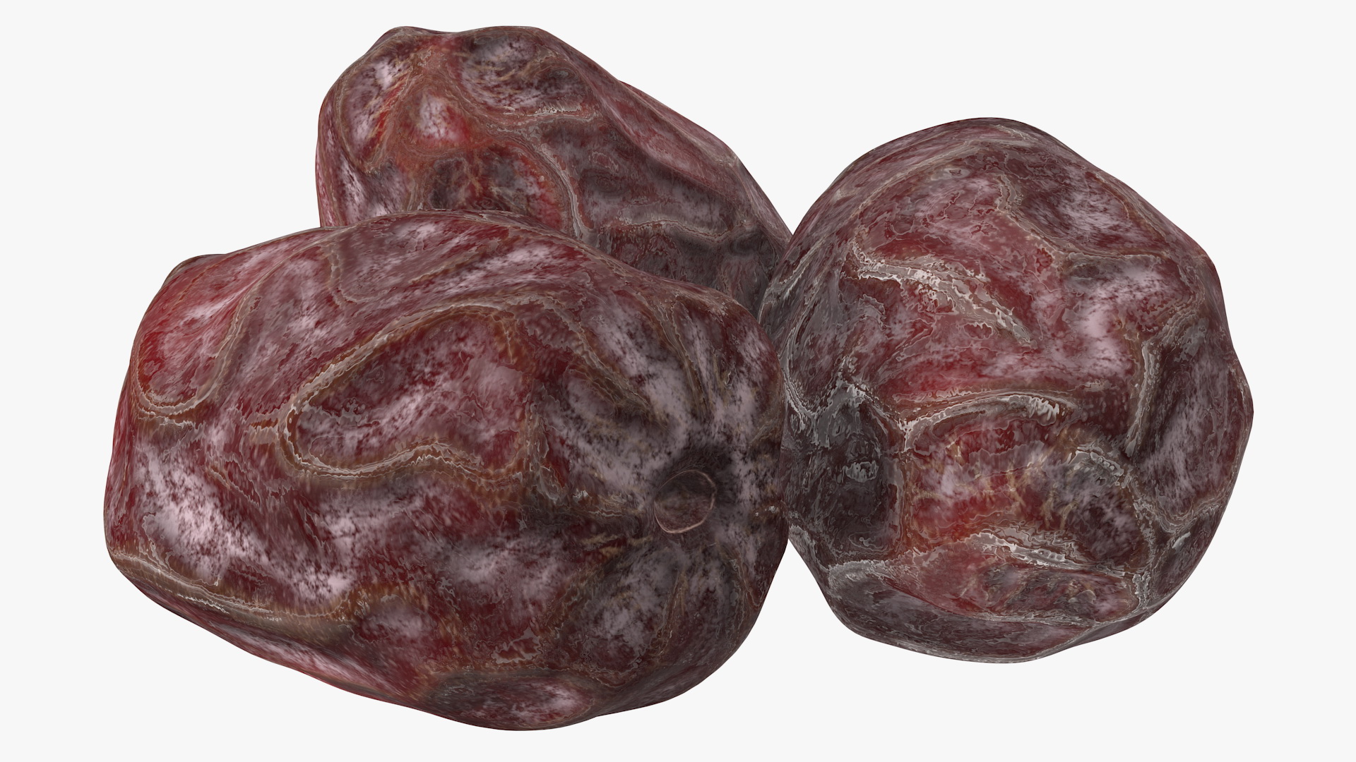 3D model Dried Date Fruit Set
