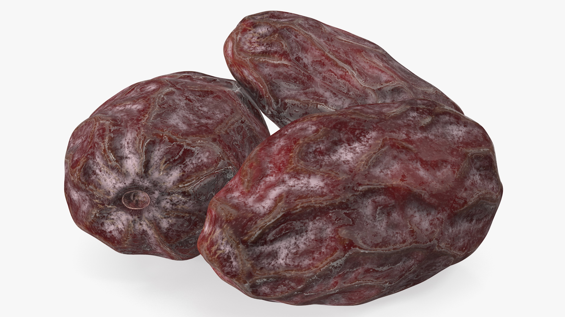 3D model Dried Date Fruit Set