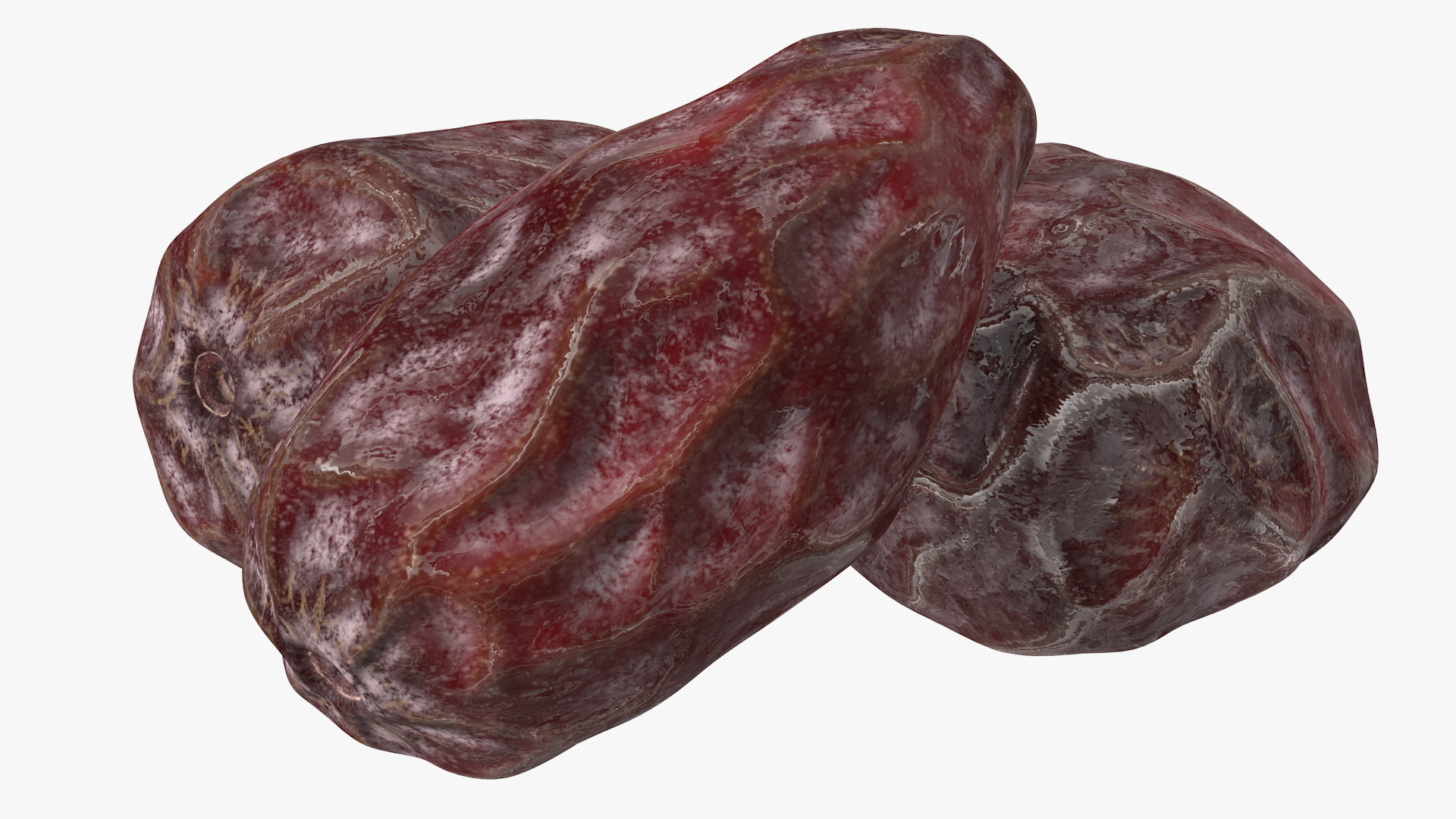 3D model Dried Date Fruit Set