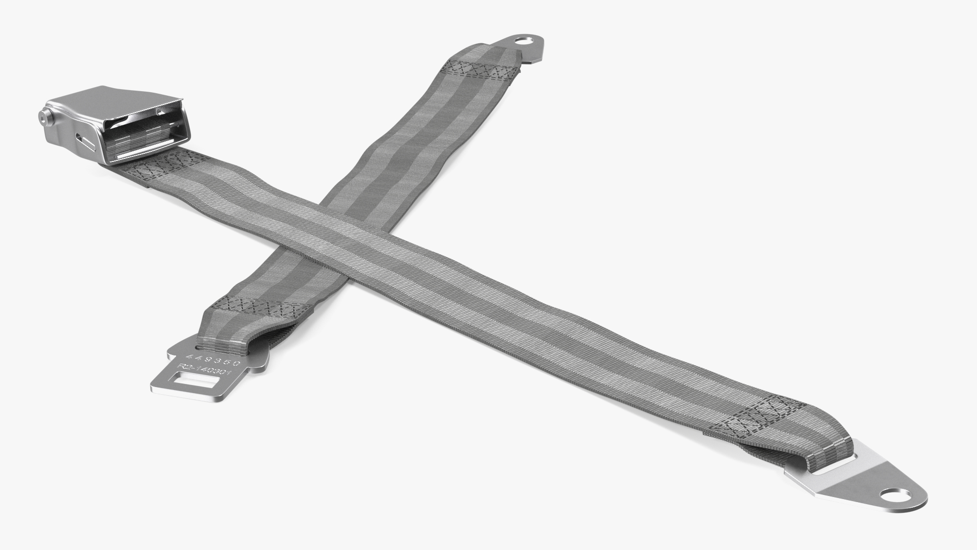 Airplane Seat Belt Type A Extender Grey 3D model