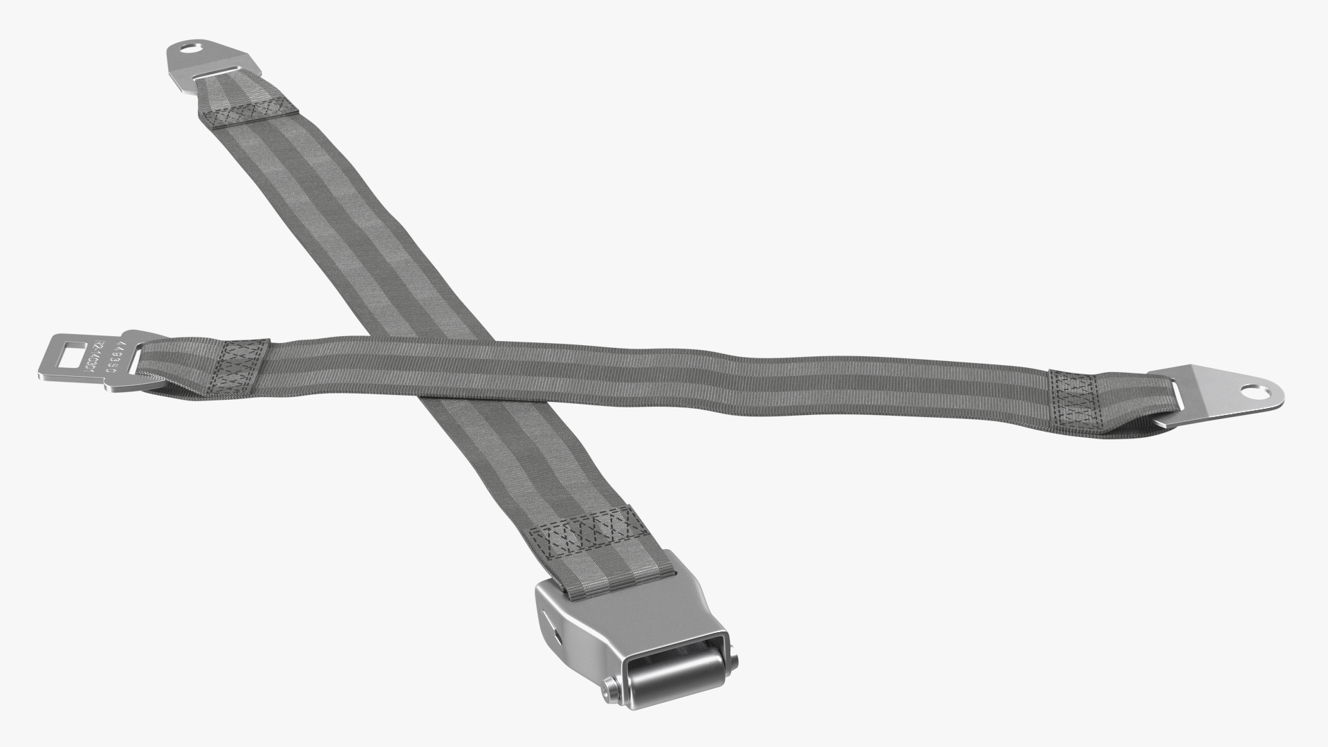Airplane Seat Belt Type A Extender Grey 3D model
