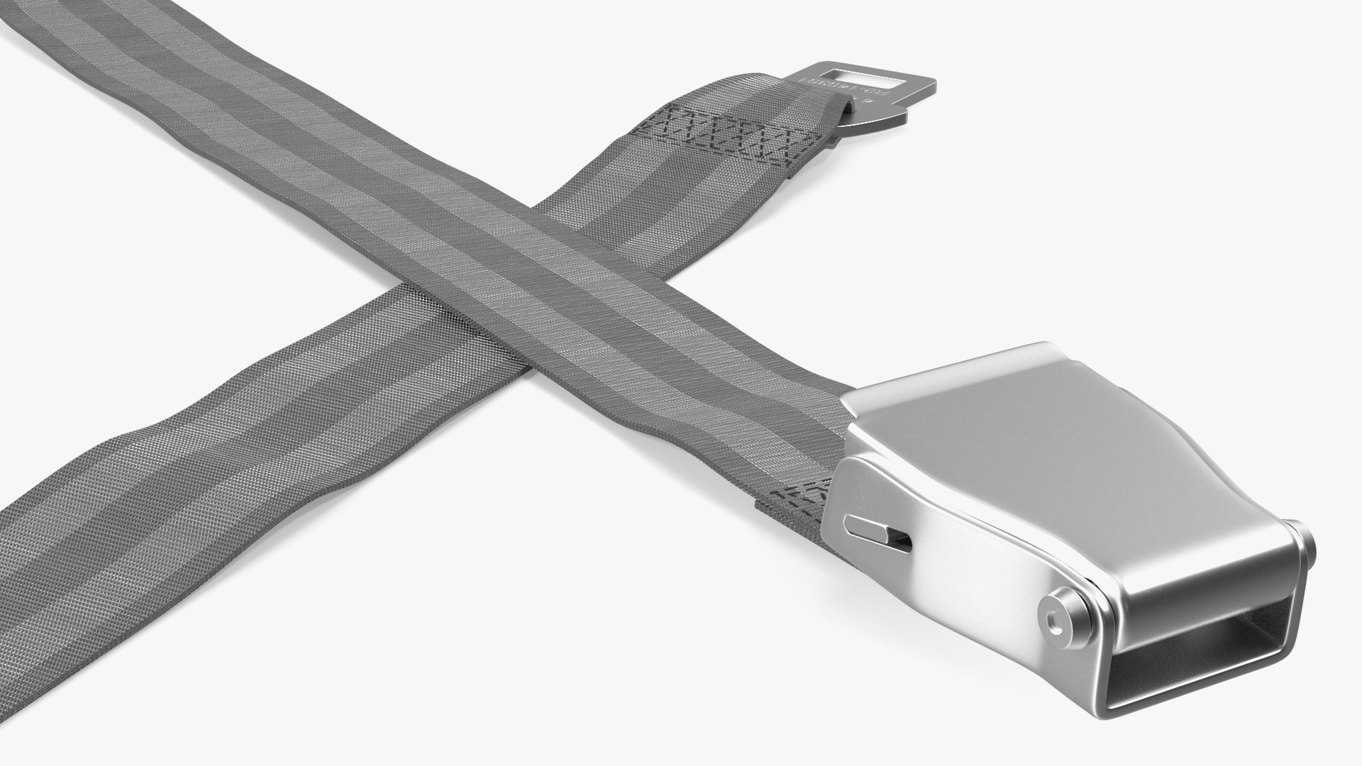 Airplane Seat Belt Type A Extender Grey 3D model