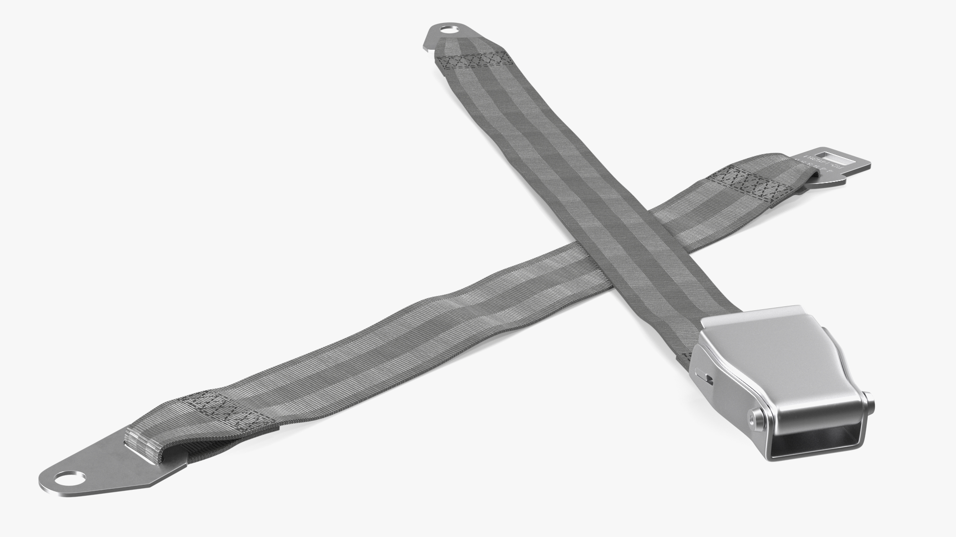 Airplane Seat Belt Type A Extender Grey 3D model