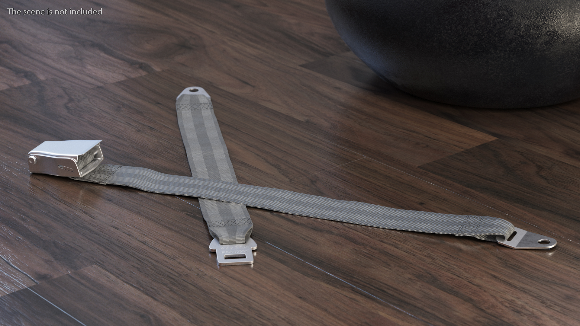 Airplane Seat Belt Type A Extender Grey 3D model