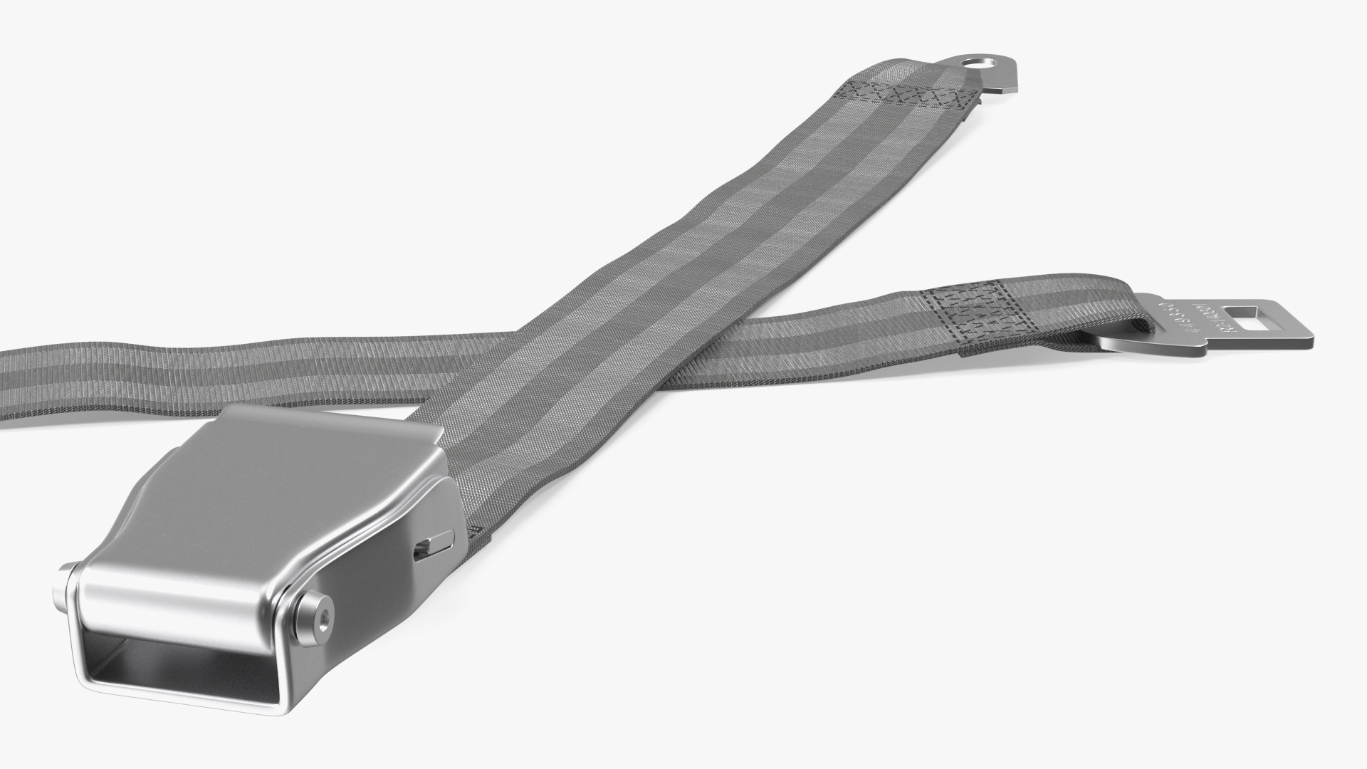 Airplane Seat Belt Type A Extender Grey 3D model