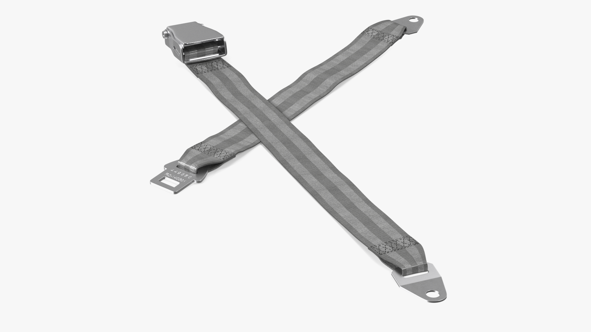 Airplane Seat Belt Type A Extender Grey 3D model