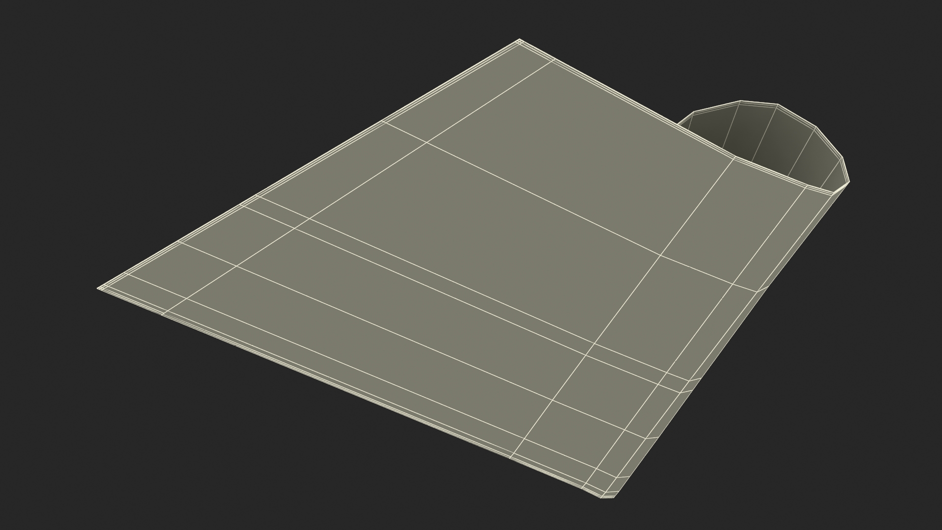 3D Curled Paper Sheet model