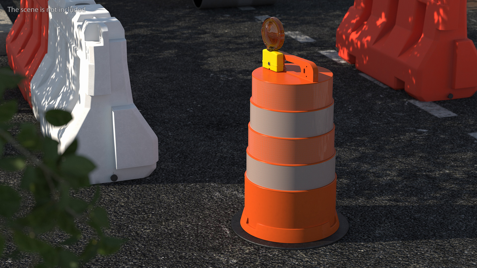 3D model Traffic Safety Barrel with Warning Light