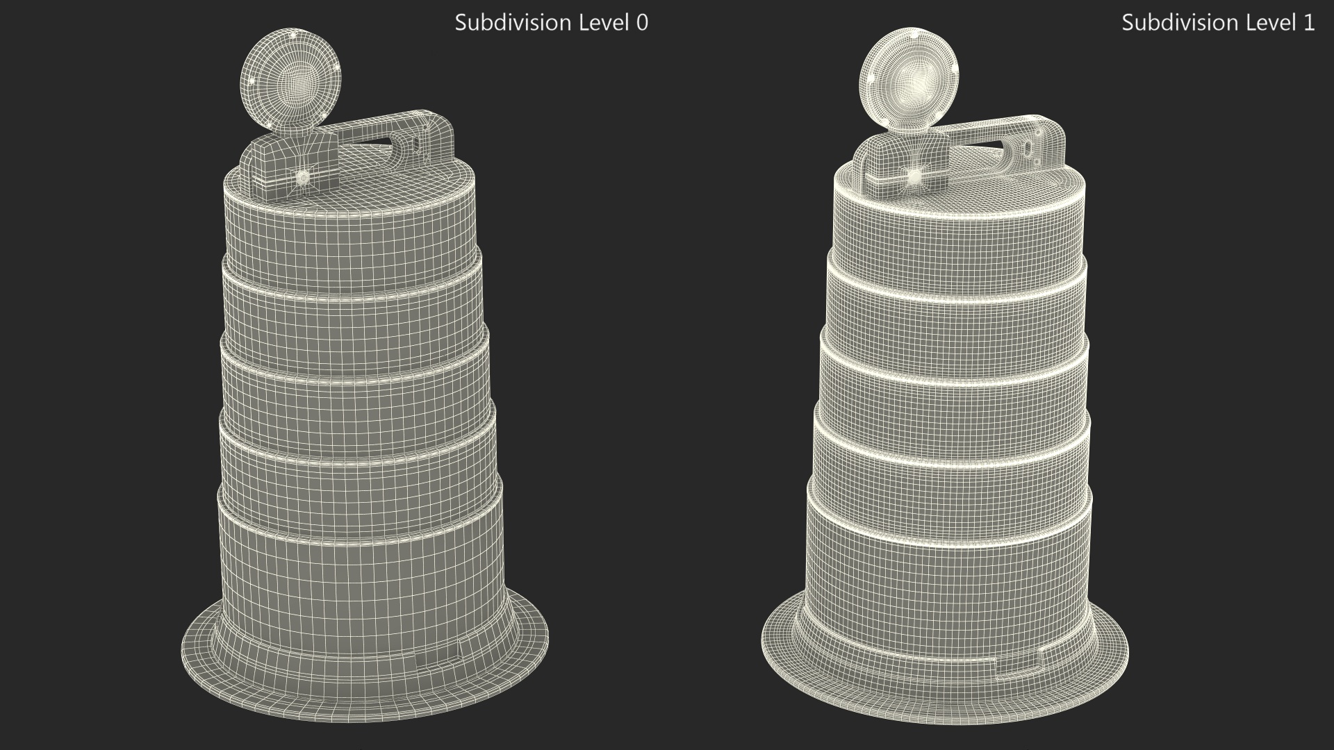 3D model Traffic Safety Barrel with Warning Light