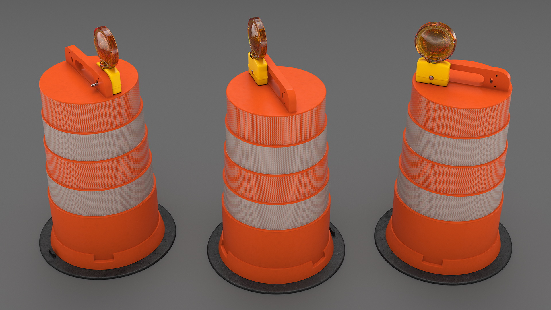 3D model Traffic Safety Barrel with Warning Light