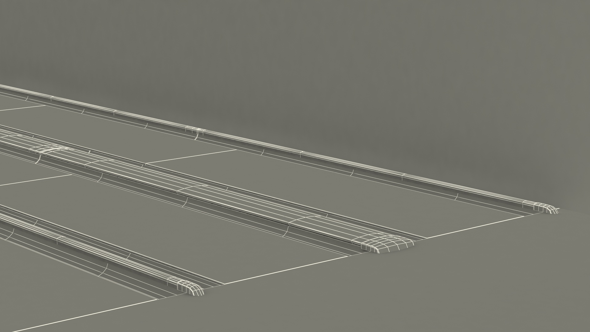 Empty Bowling Center Interior 3D model