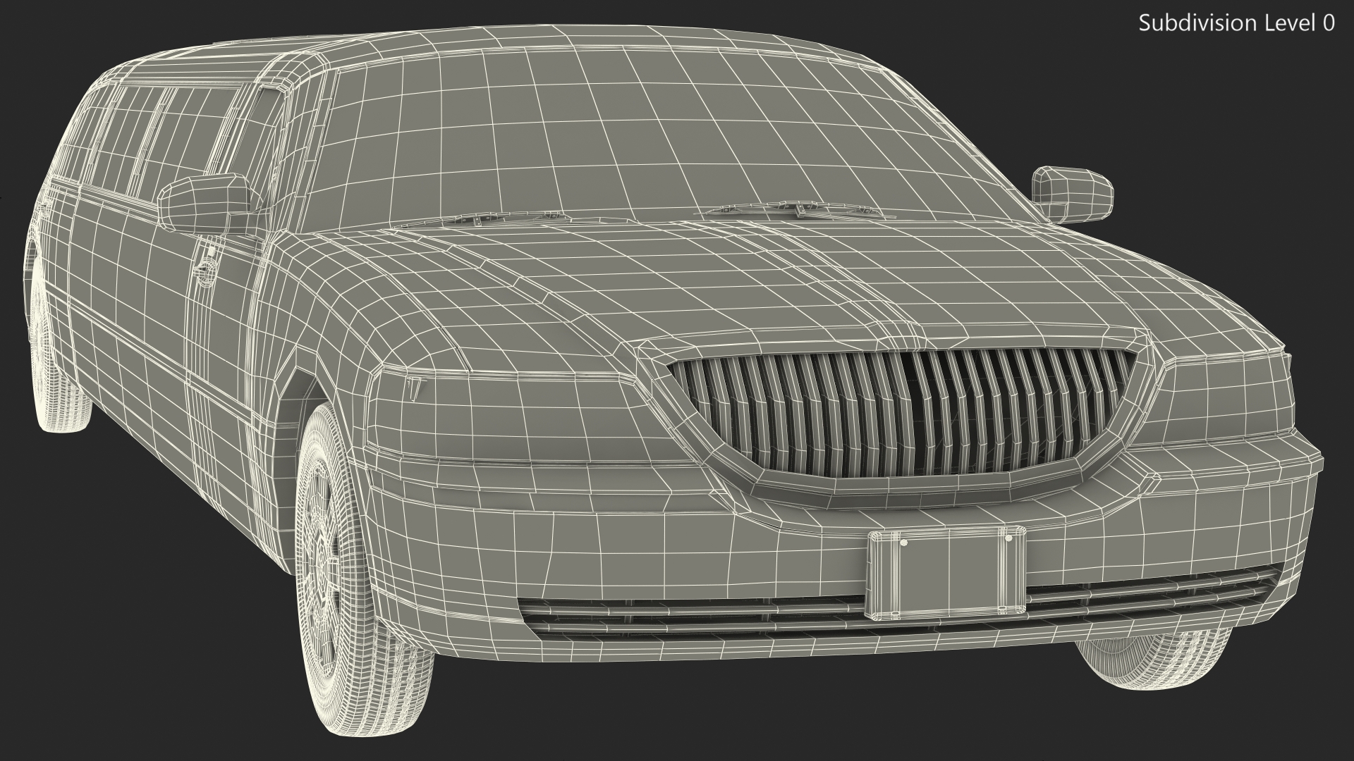 3D model Generic Limousine White Rigged