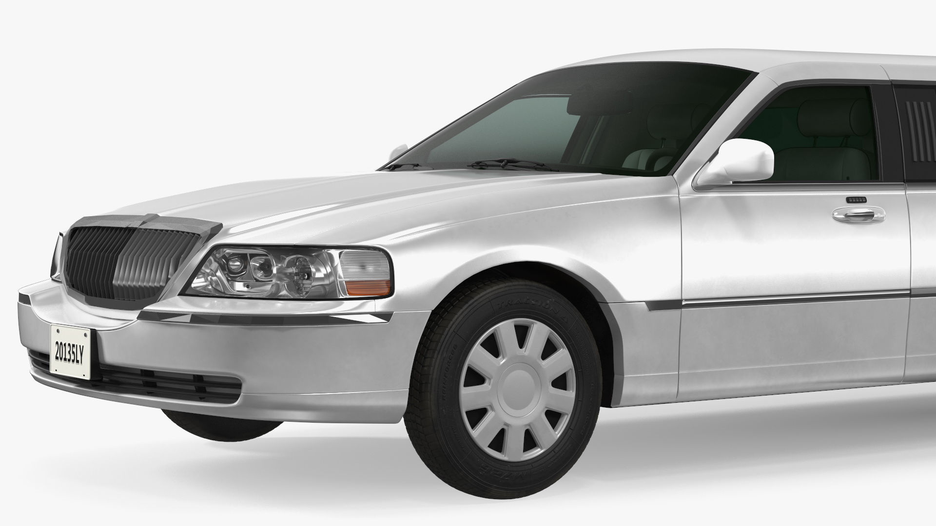 3D model Generic Limousine White Rigged