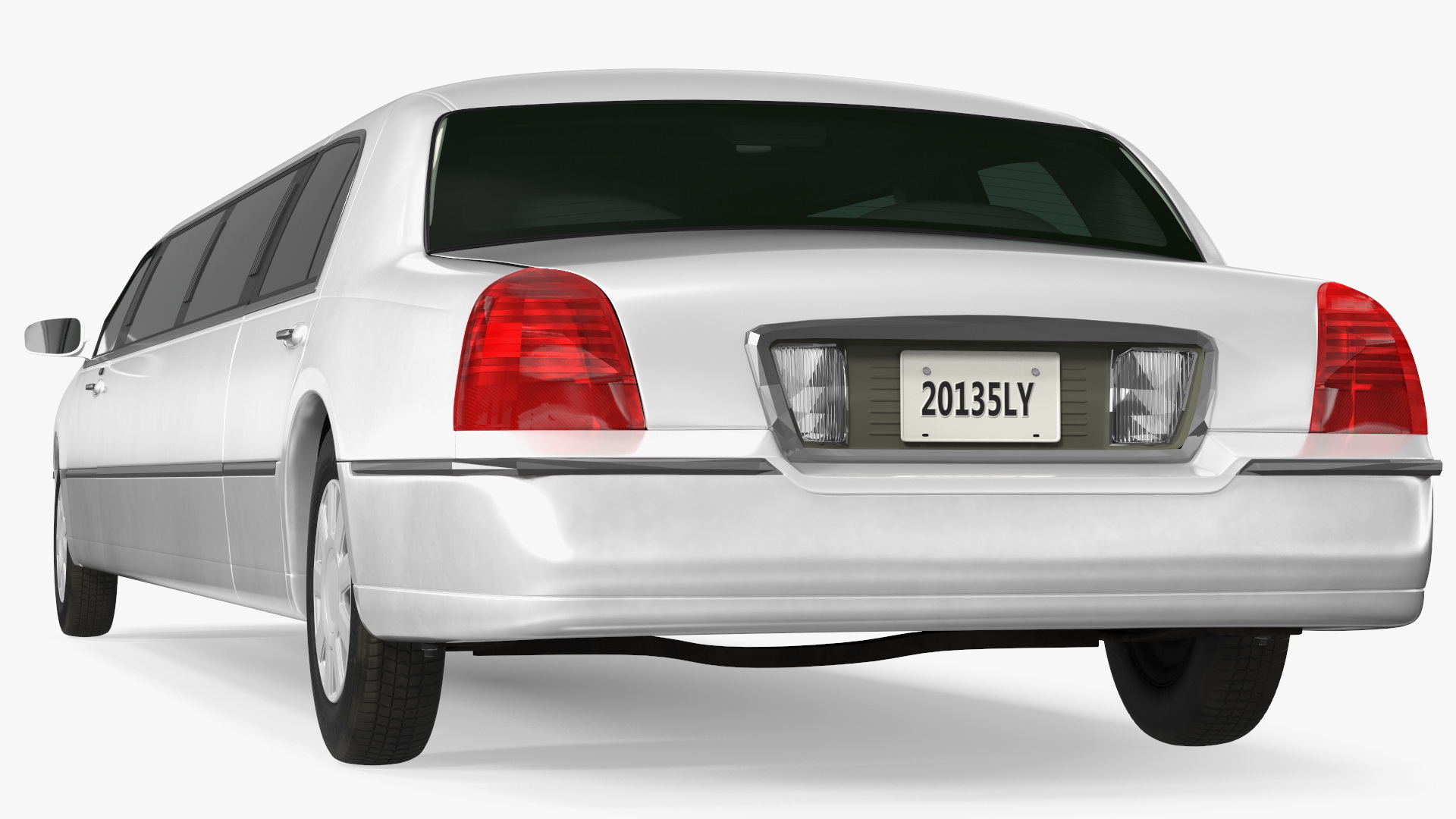 3D model Generic Limousine White Rigged