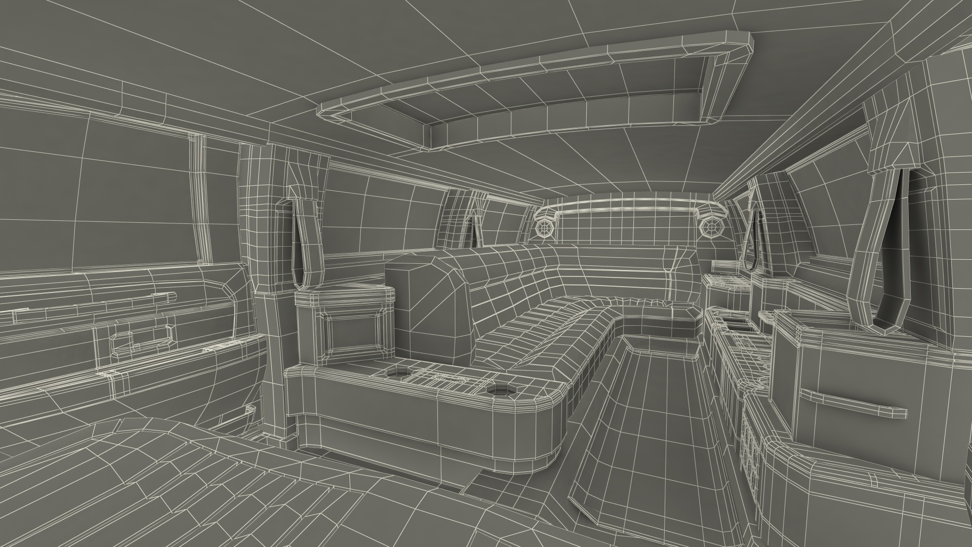 3D model Generic Limousine White Rigged