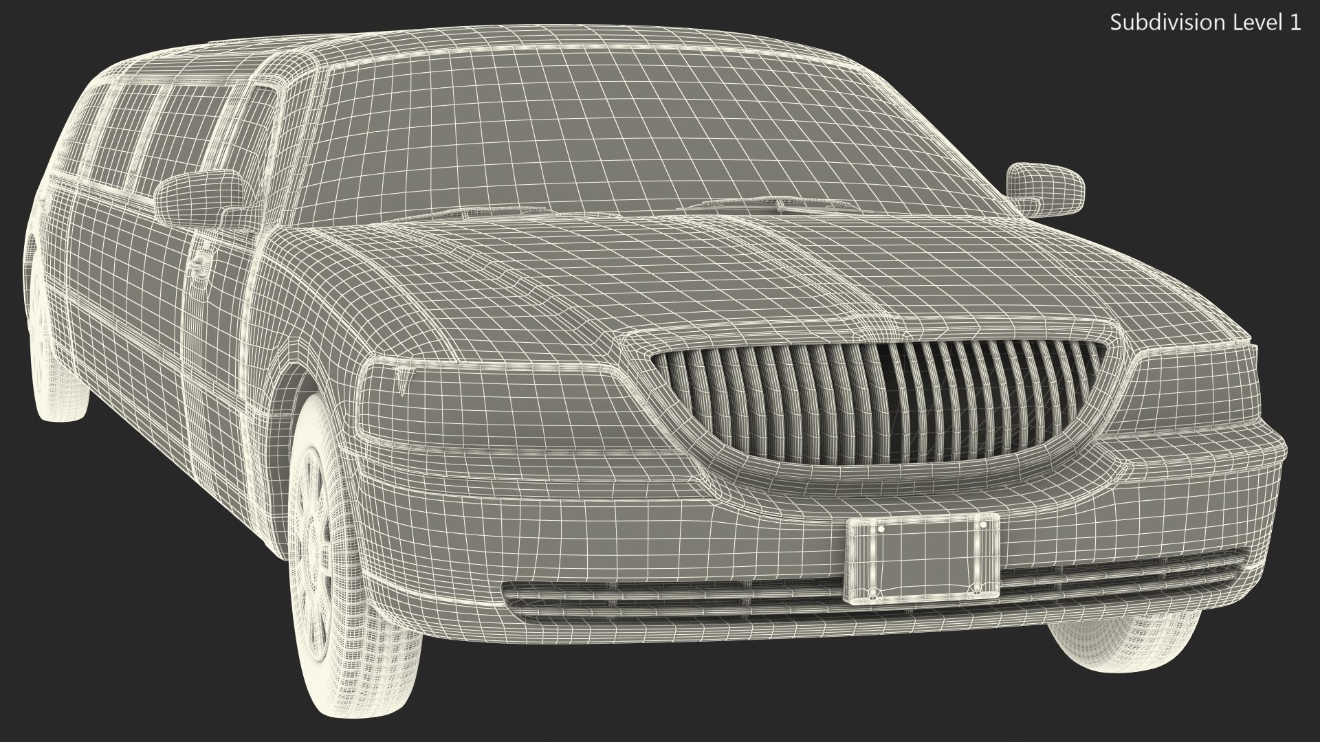 3D model Generic Limousine White Rigged