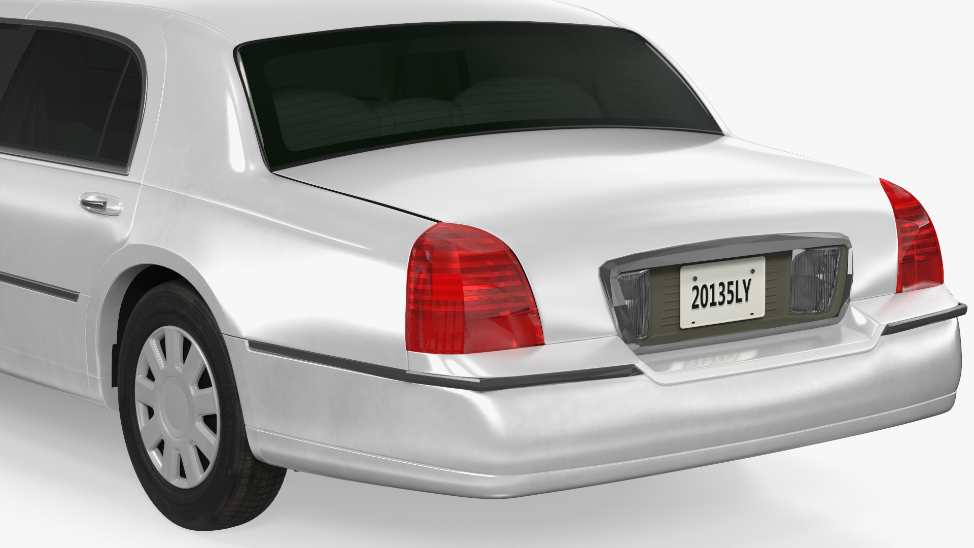 3D model Generic Limousine White Rigged
